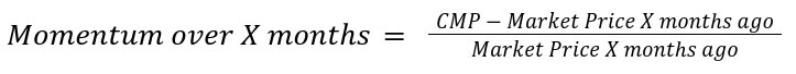 Calculate Momentum Over X Months